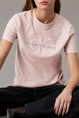 Футболка женская CALVIN KLEIN CHENILLE MONOLOGO REGULAR TEE J20J224244 