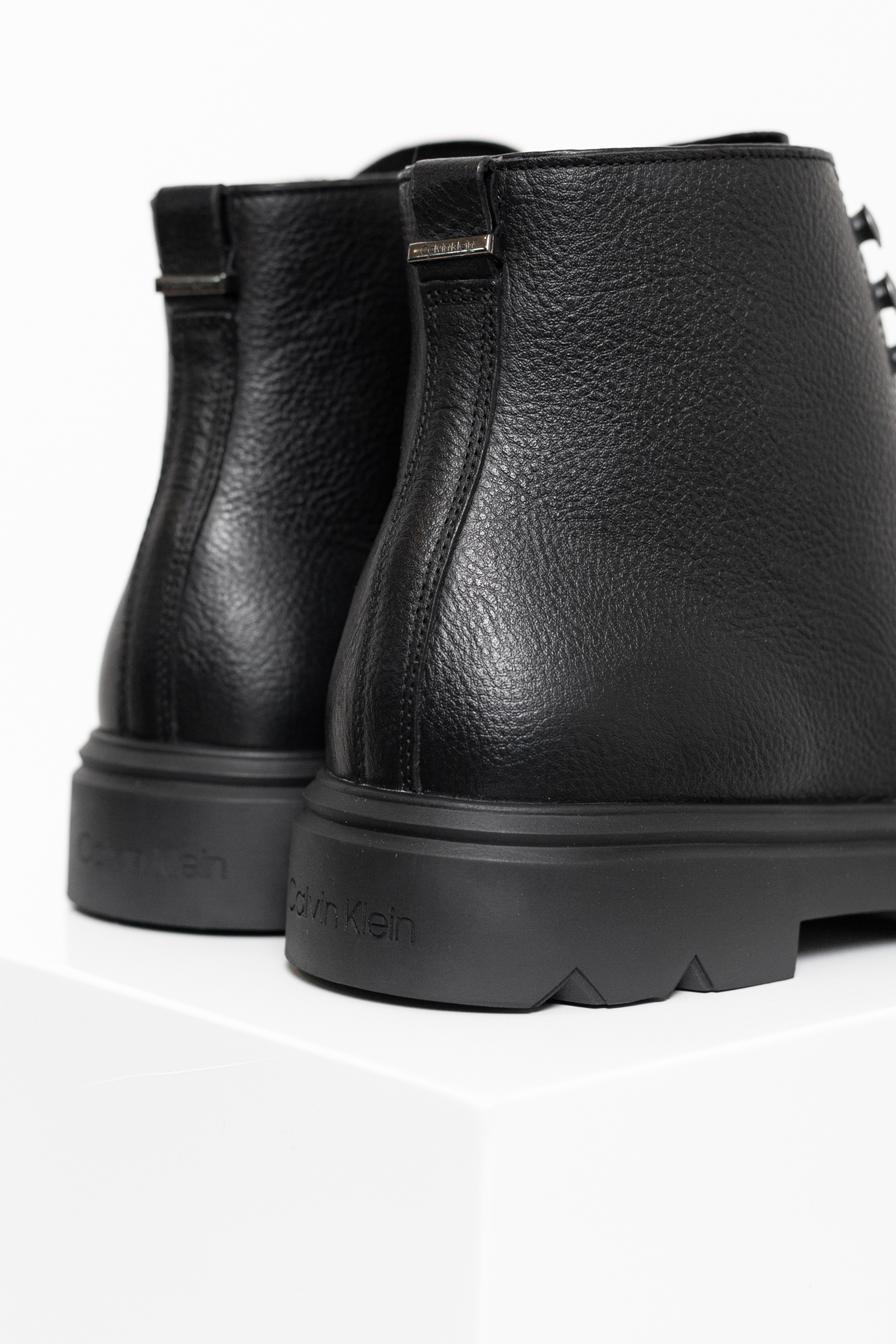 Calvin klein devlin box leather deals boots