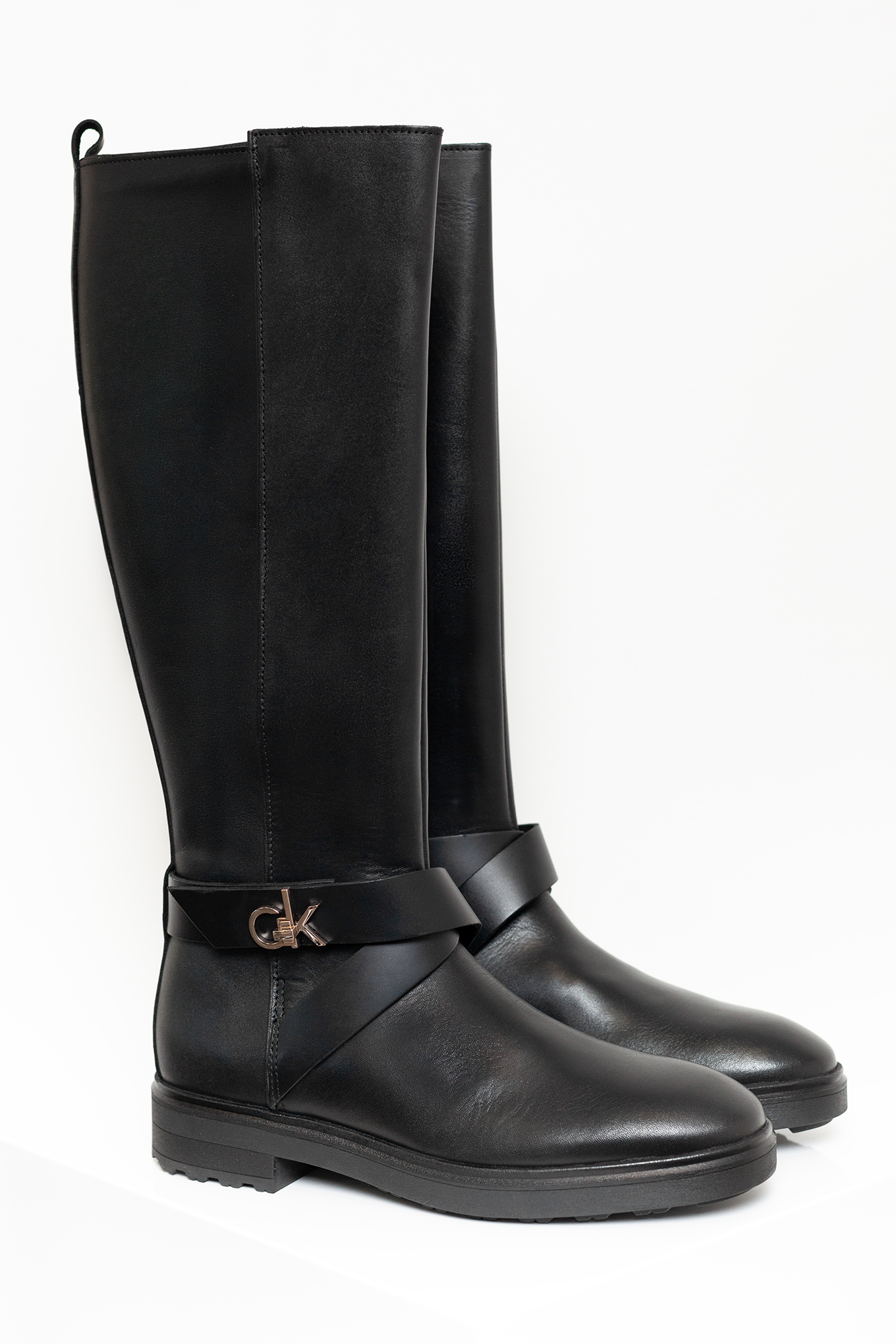 Calvin klein deals knee high boots