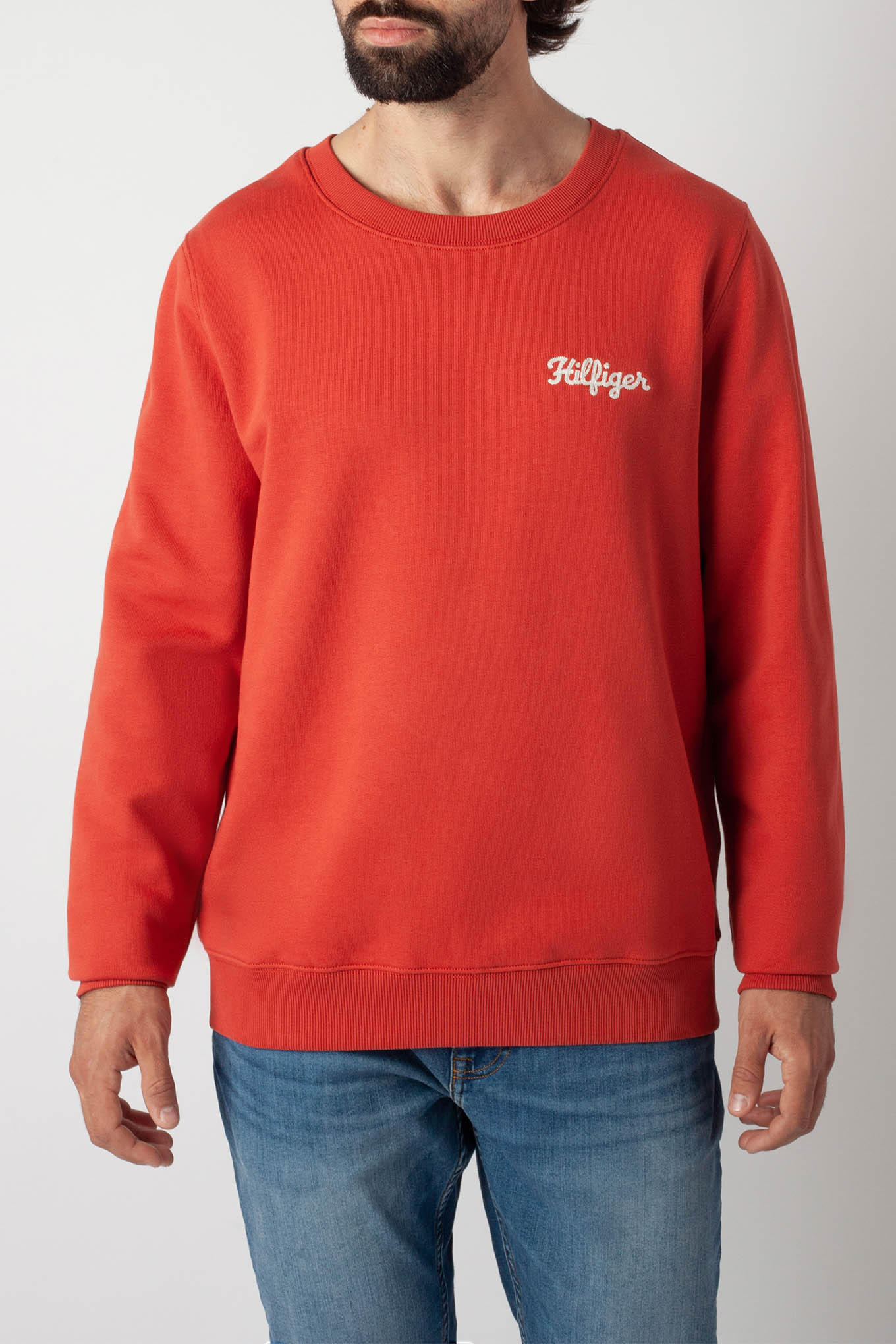 Red tommy hilfiger crew neck sale