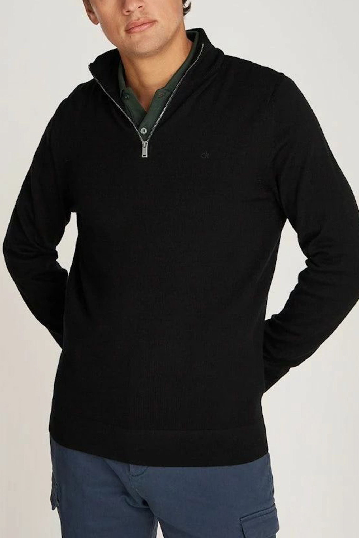 CALVIN KLEIN MERINO RWS ZIP THROUGH JACKET K10K114025 Calvin Klein