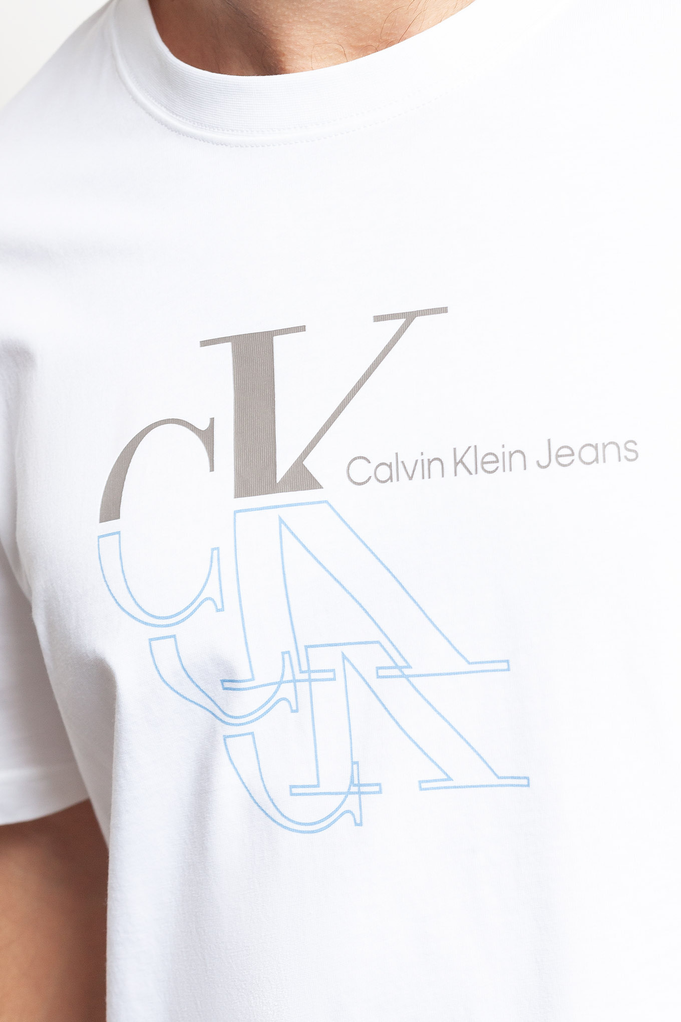 Calvin klein monogram white best sale