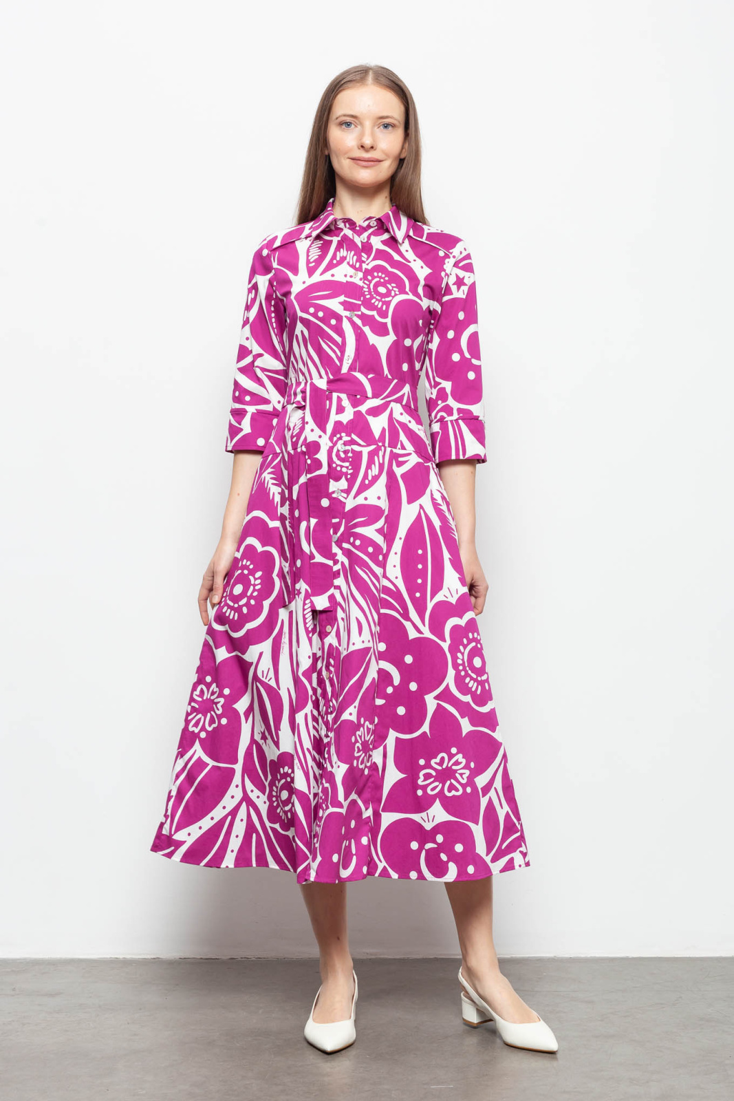 розовое платье с цветами в стиле барбикор