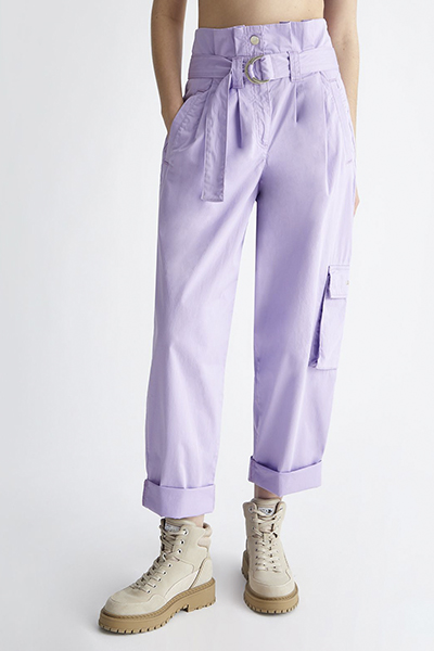 брюки карго liu jo фиолетовые