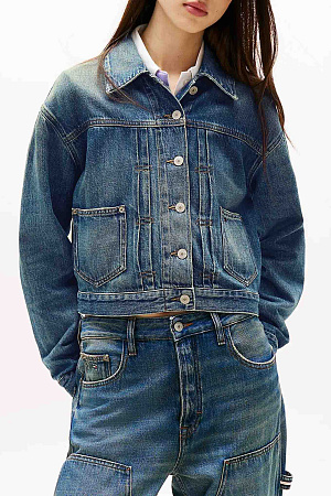 Куртка женская TOMMY JEANS PLEATED TRUCKER JACK DW0DW21061 