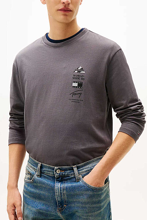 Футболка мужская TOMMY JEANS TJM RLX PEAKS LS TEE DM0DM22339 