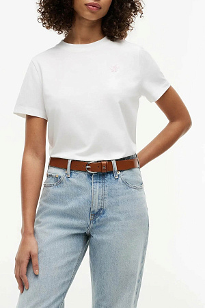 Футболка женская TOMMY HILFIGER TH SCRIPT REG C-NK SS TEE WW0WW49941 