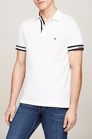 Футболка поло мужская TOMMY HILFIGER MONOTYPE CUFF SLIM FIT POLO MW0MW34737 