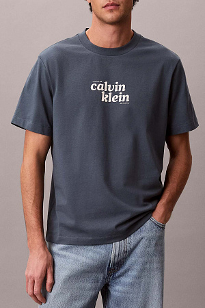 Футболка мужская CALVIN KLEIN SS 20S CALVINKLEIN TRVL FONT GRA LV04RG815G 