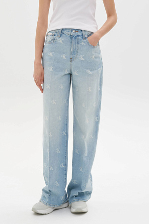 Джинсы женские CALVIN KLEIN THE WIDE LEG CK DISTRESSED INDIG LV047C785G 