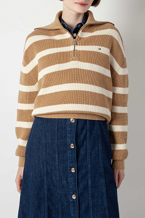 Джемпер женский TOMMY HILFIGER CO CARDI STITCH 1/2 ZIP SWEATER WW0WW42141 