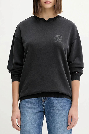 Толстовка женская TOMMY JEANS TJW RLX CREST NOTCH COLLAR CREW DW0DW21586 