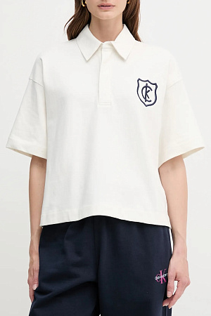 Футболка поло женская CALVIN KLEIN SS RUGBY JERSEY PATC LV047B209G 