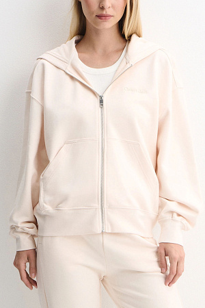 Толстовка женская CALVIN KLEIN LS TERRY STANDARD LOGO FZ HOODIE LV044G215G 