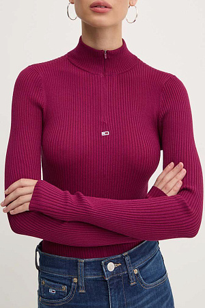 Джемпер женский TOMMY JEANS TJW 1/4 ZIP TECHNICAL RIB DW0DW18518 