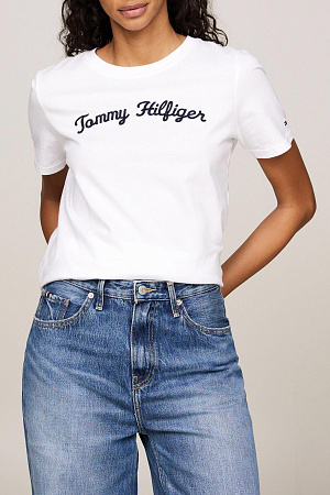 Футболка женская TOMMY HILFIGER REG SCRIPT C-NK SS WW0WW42589 