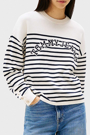Толстовка женская TOMMY JEANS TJW STRIPE VARSITY S DW0DW20251 