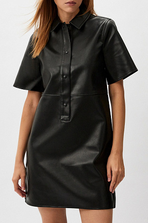 Платье женское CALVIN KLEIN FAUX LEATHER SHORT SLEEVE DRESS J20J223964 