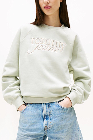 Толстовка женская TOMMY JEANS TJW RLX SCRIPT CREW EXT DW0DW21196 