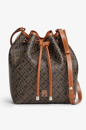 Сумка женская TOMMY HILFIGER TH MONOPLAY BUCKET LE AW0AW18847 