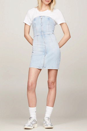 Платье женское TOMMY JEANS BUSTIER MINI DRESS ZIP CH7213 DW0DW18215 