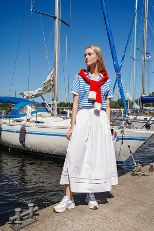 Юбка женская TOMMY HILFIGER IMD BRODERIE ANGLAISE MIDI SKIRT WW0WW41823 