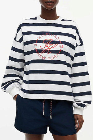 Футболка женская TOMMY HILFIGER TH ROUNDAL C-NK RLX LONGSLEEVE WW0WW50969 