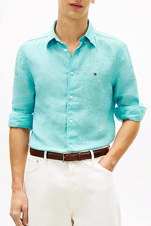 Рубашка мужская TOMMY HILFIGER PIGMENT DYED LI SOLID RF SHIRT MW0MW41530 
