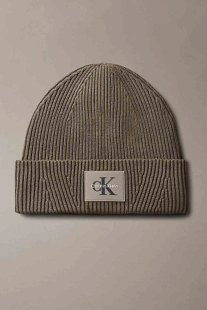 Шапка CALVIN KLEIN MONOLOGO PATCH RIB BEANIE LV04D8096G 