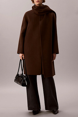 Пальто женское CALVIN KLEIN SHORT DETACHABLE SCARF COAT SOL LV044H519G 