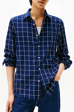 Рубашка мужская TOMMY HILFIGER TWILL INDIGO RF SHIR MW0MW40451 