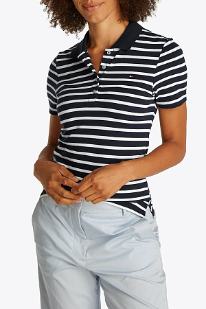 Футболка поло женская TOMMY HILFIGER 1985 SLIM PIQUE POLO WW0WW43225 
