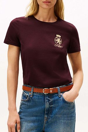 Футболка женская TOMMY HILFIGER GOLD CREST REG SS TEE WW0WW46153 