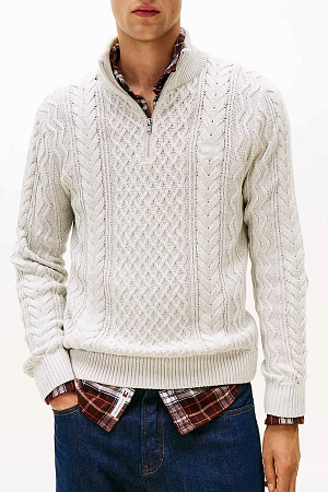 Свитер мужской TOMMY JEANS TJM SLIM BADGE CABLE QRTR ZIP DM0DM22103 