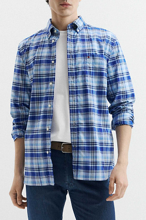 Рубашка мужская TOMMY HILFIGER LW OXFORD MULTI CHK RF SHIRT MW0MW43322 