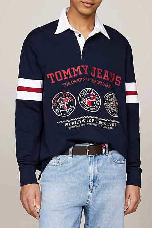 Футболка поло мужская TOMMY JEANS TJM VARSITY EXPLORER RUGBY EXT DM0DM19508 