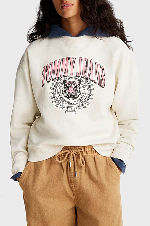 Толстовка женская TOMMY JEANS TJW BOXY TIGER VARSITY CREW DW0DW20211 