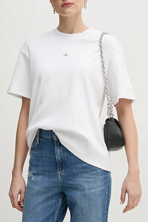 Футболка женская CALVIN KLEIN WOVEN LABEL RIB RELAXED TEE J20J225247 