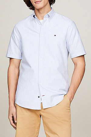 Рубашка мужская TOMMY HILFIGER CL-W OXFORD STRIPE SHIRT S/S MW0MW35315 