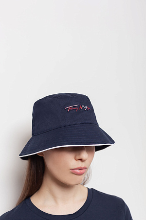 Панама женская TOMMY HILFIGER ICONIC SIGNATURE BUCKET HAT AW0AW11671 