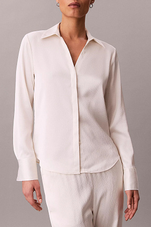 Блуза женская CALVIN KLEIN HAMMERED SATIN FITTED SHIRT LV044F129G 