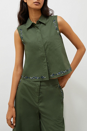 Блуза женская MARELLA SAVOIA TOP-WOVEN WAISTCOAT 2513161102 