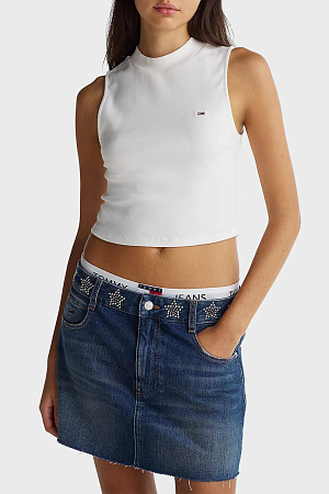 Футболка женская TOMMY JEANS TJW SLIM MOCK NECK DW0DW20177 