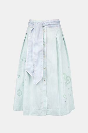 Юбка женская TOMMY HILFIGER ICON OXFORD MIDI SKIRT WW0WW30323 
