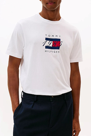 Футболка мужская TOMMY HILFIGER LINEAR FLAG GRAPHIC TEE MW0MW41338 