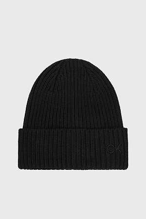 Шапка женская CALVIN KLEIN CK EMBROIDERY COTTON RIB BEANIE K60K612033 