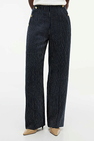 Брюки женские TOMMY HILFIGER LINEN NAUTICAL STRIPE GB WIDELEG WW0WW51093 