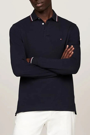 Футболка поло мужская TOMMY HILFIGER L/S TIPPED SLIM FIT POLO MW0MW33191 