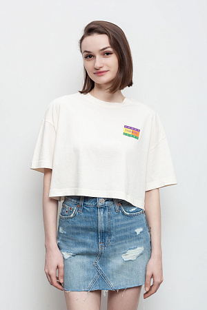 Футболка женская TOMMY JEANS TJW OVS CRP SUMMER FLAG TEE DW0DW18141 