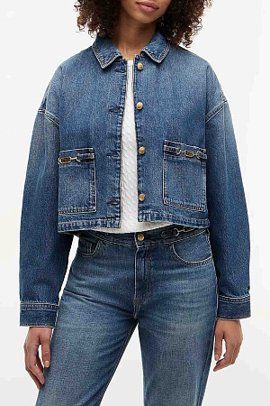 Куртка женская TOMMY HILFIGER CROPPED JACKET CAM MID WW0WW50962 